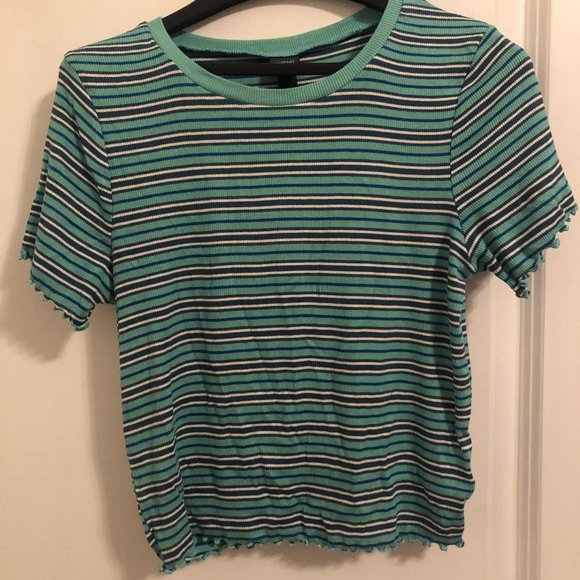 Women's medium striped short sleeved shirt - Picture 1 of 2
